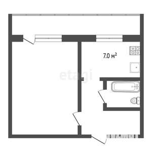 1-к квартира, вторичка, 32м2, 7/9 этаж