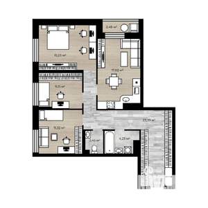 3-к квартира, вторичка, 84м2, 8/18 этаж