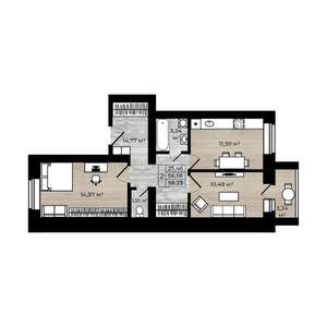 2-к квартира, вторичка, 58м2, 5/5 этаж