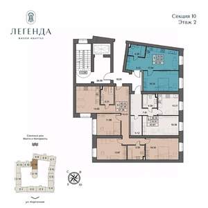 3-к квартира, вторичка, 87м2, 2/5 этаж