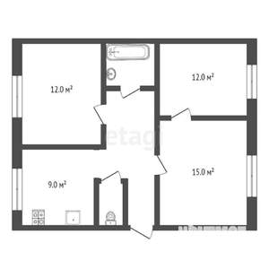 3-к квартира, вторичка, 62м2, 1/5 этаж