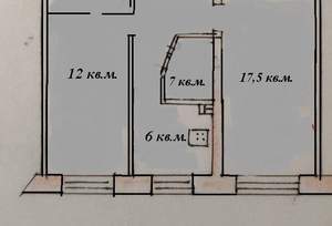 2-к квартира, вторичка, 45м2, 1/5 этаж