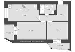 2-к квартира, вторичка, 66м2, 9/18 этаж