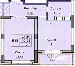 1-к квартира, вторичка, 42м2, 11/17 этаж