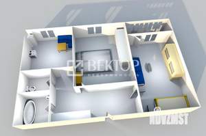 2-к квартира, вторичка, 53м2, 9/9 этаж