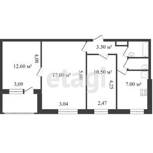 3-к квартира, вторичка, 55м2, 4/9 этаж