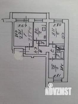 3-к квартира, вторичка, 60м2, 5/9 этаж