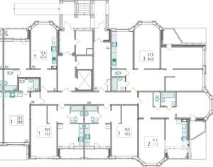 2-к квартира, вторичка, 63м2, 1/10 этаж