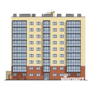 1-к квартира, строящийся дом, 39м2, 9/9 этаж
