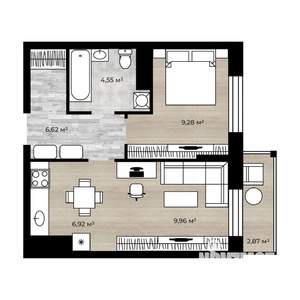 2-к квартира, вторичка, 39м2, 9/18 этаж