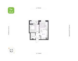 2-к квартира, вторичка, 41м2, 8/9 этаж