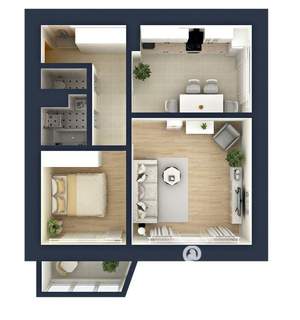 2-к квартира, сданный дом, 66м2, 16/18 этаж