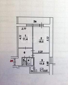 2-к квартира, вторичка, 53м2, 5/9 этаж