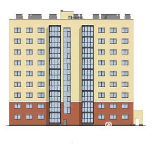 1-к квартира, строящийся дом, 38м2, 9/9 этаж