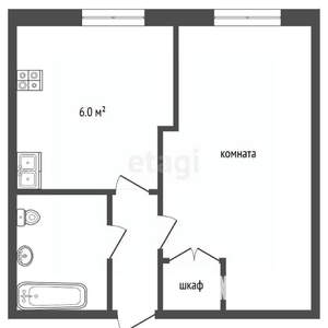 1-к квартира, вторичка, 22м2, 5/9 этаж