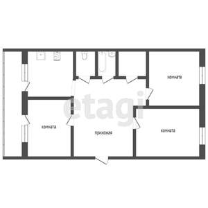 3-к квартира, вторичка, 61м2, 5/5 этаж