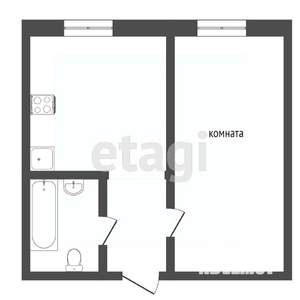 1-к квартира, вторичка, 22м2, 9/9 этаж