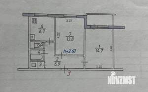 2-к квартира, вторичка, 45м2, 1/10 этаж