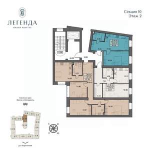 1-к квартира, вторичка, 43м2, 2/5 этаж
