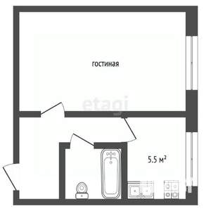 1-к квартира, вторичка, 30м2, 8/9 этаж
