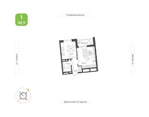 1-к квартира, вторичка, 39м2, 5/18 этаж