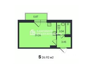 Студия квартира, вторичка, 26м2, 9/9 этаж