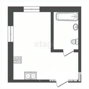 Студия квартира, вторичка, 20м2, 1/4 этаж