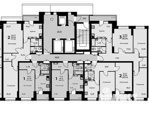 3-к квартира, строящийся дом, 89м2, 12/14 этаж