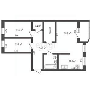 3-к квартира, вторичка, 97м2, 6/10 этаж