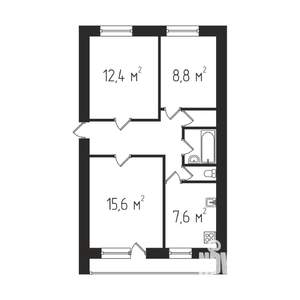 3-к квартира, вторичка, 59м2, 4/5 этаж