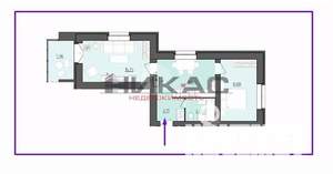 2-к квартира, вторичка, 53м2, 5/9 этаж