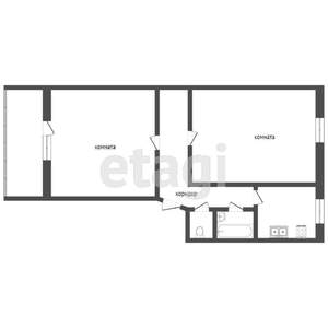 2-к квартира, вторичка, 45м2, 2/5 этаж