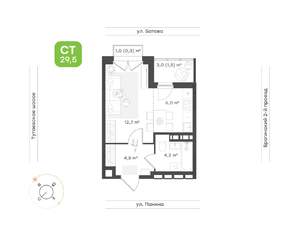 1-к квартира, вторичка, 30м2, 8/18 этаж