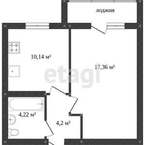 1-к квартира, вторичка, 35м2, 8/9 этаж