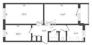 3-к квартира, вторичка, 62м2, 4/5 этаж