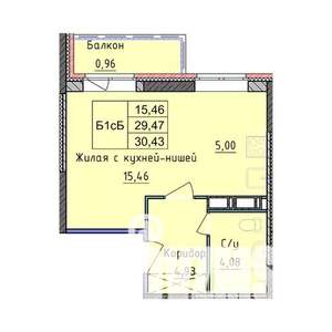 Студия квартира, вторичка, 30м2, 3/18 этаж