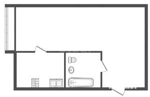 1-к квартира, вторичка, 30м2, 5/5 этаж