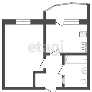 1-к квартира, вторичка, 38м2, 1/9 этаж