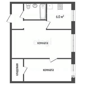 2-к квартира, вторичка, 45м2, 1/5 этаж