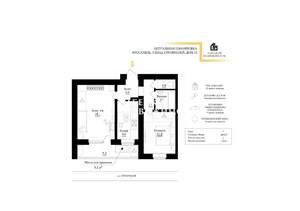 2-к квартира, вторичка, 49м2, 1/9 этаж