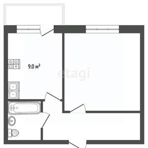 1-к квартира, вторичка, 38м2, 8/10 этаж