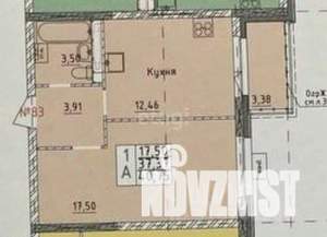 1-к квартира, вторичка, 41м2, 10/11 этаж