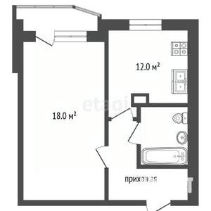 1-к квартира, вторичка, 38м2, 9/10 этаж
