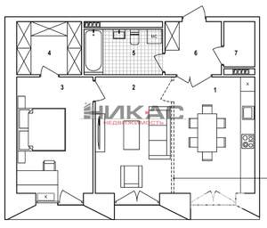 2-к квартира, вторичка, 67м2, 10/18 этаж