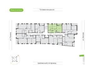 2-к квартира, строящийся дом, 63м2, 2/18 этаж