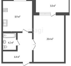 1-к квартира, вторичка, 42м2, 3/10 этаж
