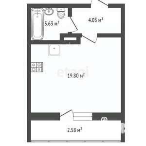 Студия квартира, вторичка, 30м2, 7/8 этаж