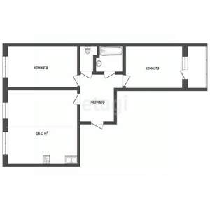2-к квартира, вторичка, 74м2, 3/18 этаж