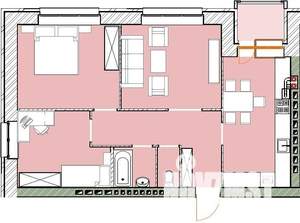 3-к квартира, вторичка, 70м2, 2/4 этаж