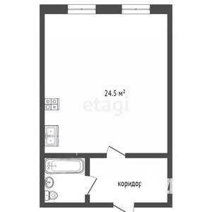 Студия квартира, вторичка, 25м2, 4/5 этаж